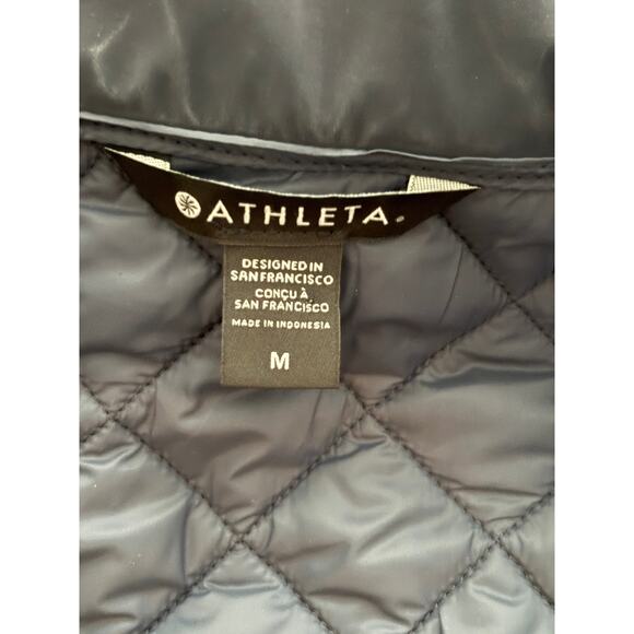 Athleta Whisper Featherless Luxe Quilted Jacket Navy Blue Women’s size M - Picture 5 of 10